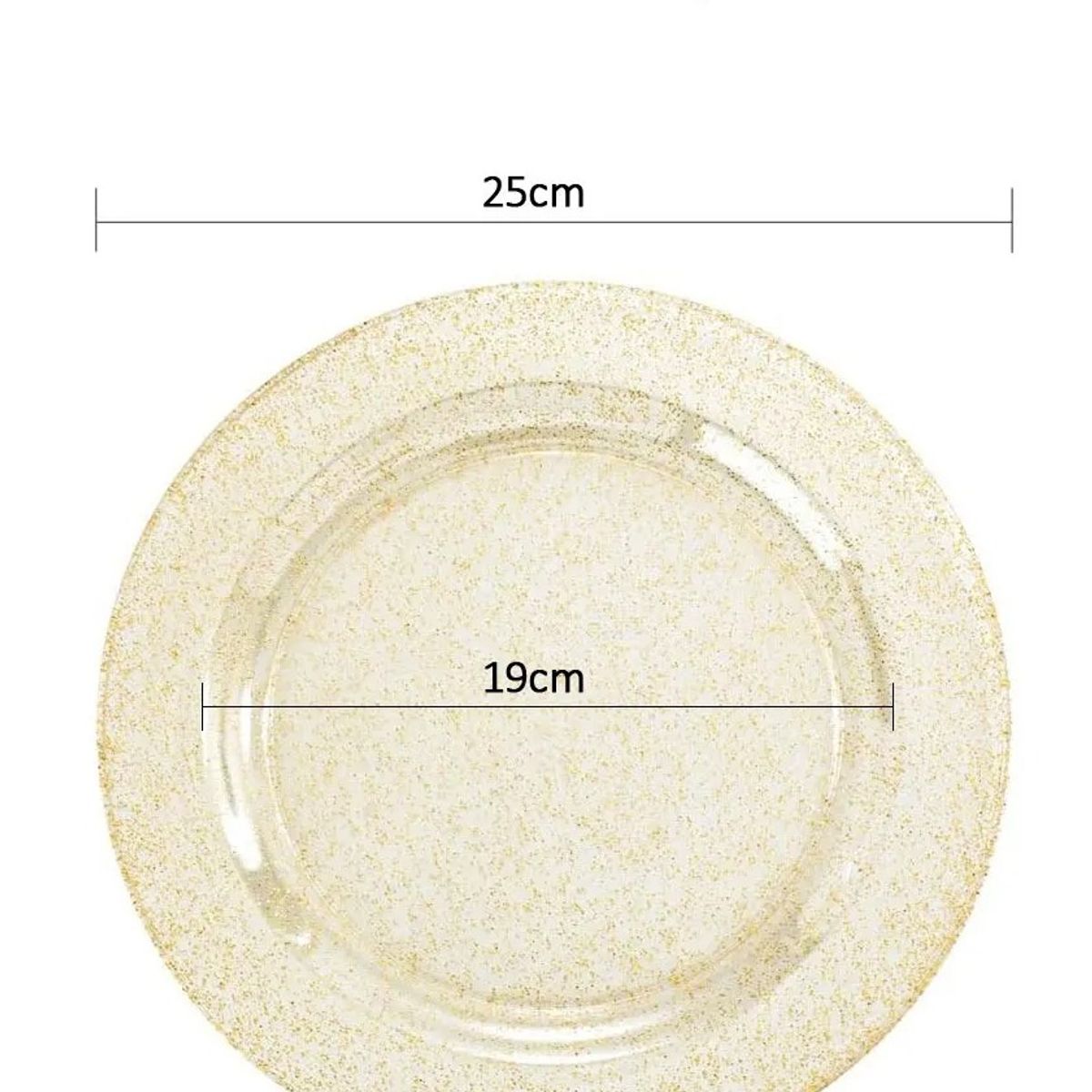 GENERICO - 25 Pcs Platos Llanos Elegantes Plástico, Vajilla Fiesta 25cm