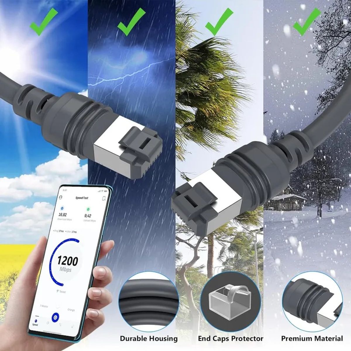 GENERICO - Cable Para Starlink Estándar V4 Gen3 De 30 Metros (100 Pies)