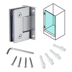 GENERICO - Bisagras Vidrio Sin Marco Puerta Ducha De 90 Grados,Para 8 A 12mm