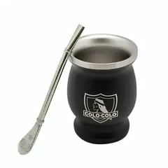 COLO COLO - Mug Mate Con Bombilla Clásico 200ml Color Negro