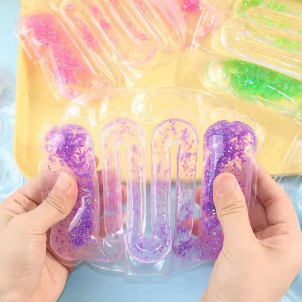 GENERICO - Juguete Sensorial Blando Con Purpurina Autismo Tdah