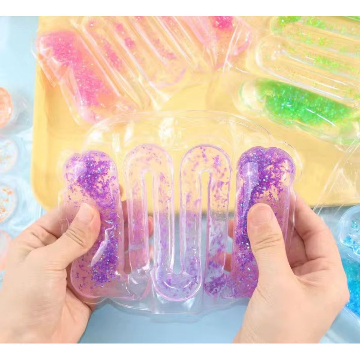 GENERICO - Juguete Sensorial Blando Con Purpurina Autismo Tdah