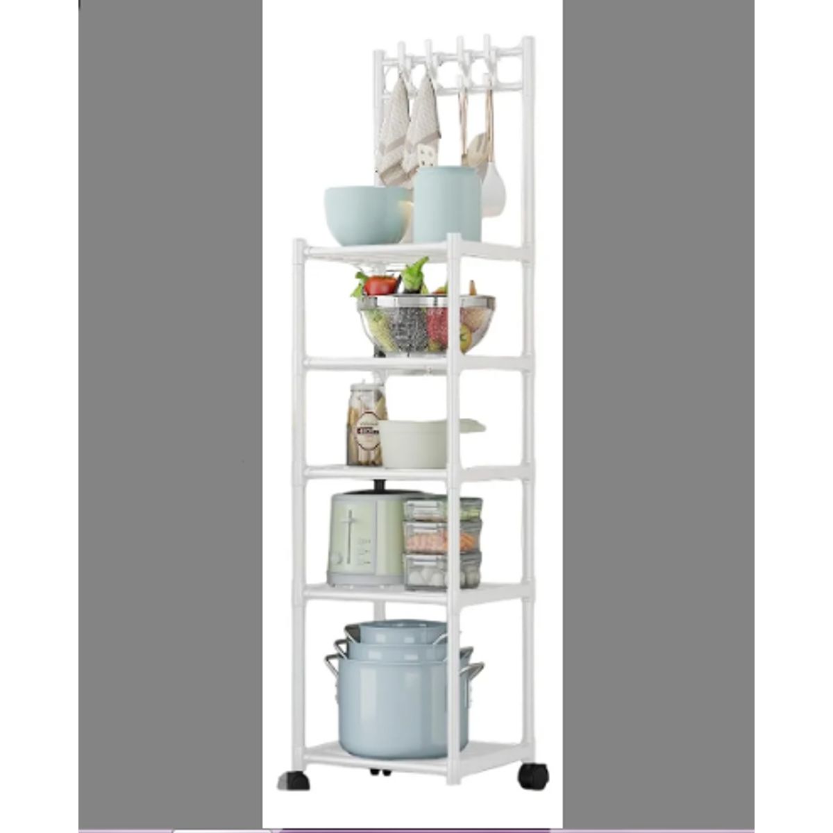 GENERICO - Estante Rack 5 Niveles Multifuncional P/ Cocina Baño Jardín