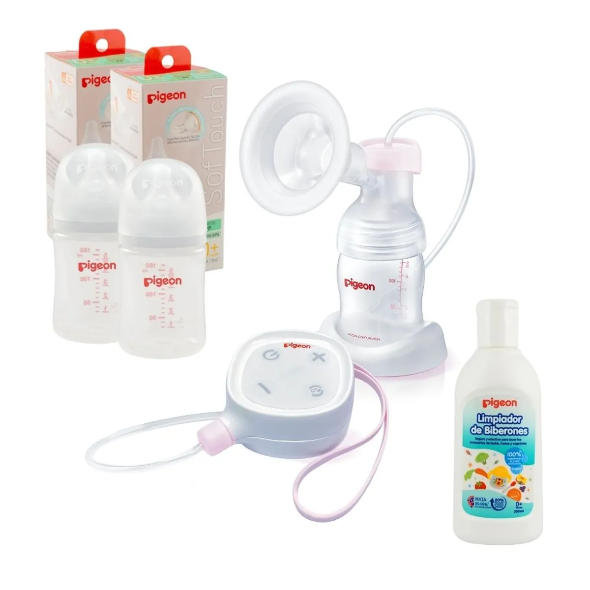 PIGEON - Pack Pigeon extractor+2 mamaderas+líquido limpiado