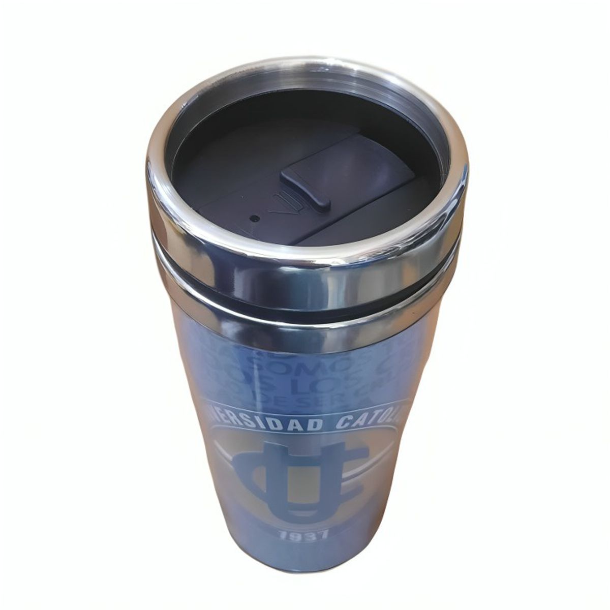 PONTIFICIA UNIVERSIDAD CATOLICA DE CHILE - MUG TERMICO LOGO PLATEADO U CATOLICA