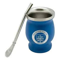 PONTIFICIA UNIVERSIDAD CATOLICA DE CHILE - Mug Mate Con Bombilla Clásico 200ml U CATOLICA