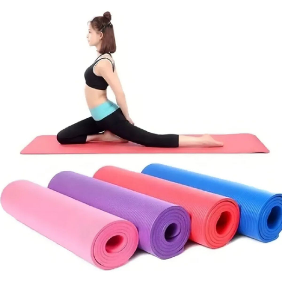 GENERICO - Yoga Eco Friendly Alfombra Ejercicios Eva Yoga Mat Color Azul