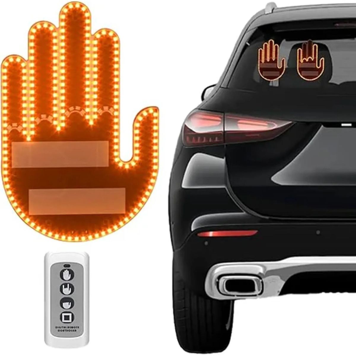 GENERICO - Letrero LED en Forma de Mano para Auto