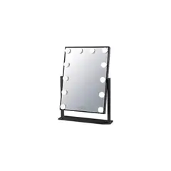 GENERICO - Espejo De Tocador Maquillaje 12 Bombillas Led Tactil Negro