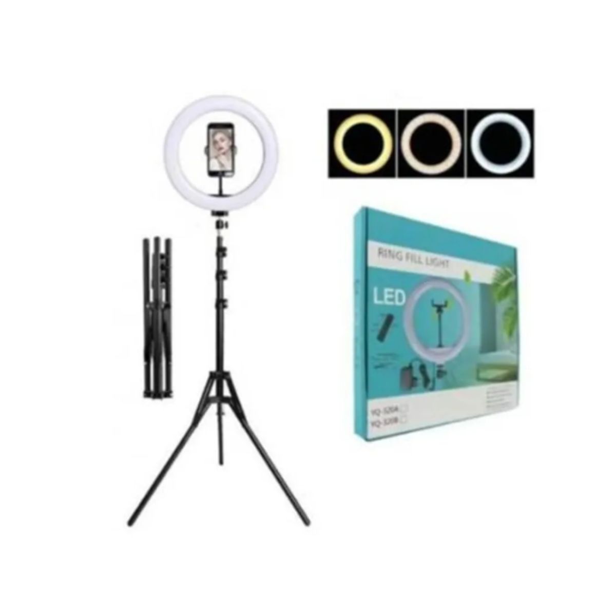 GENERICO - Aro Luz Led 30 Cm Con Trípode Ajustable Fotografía