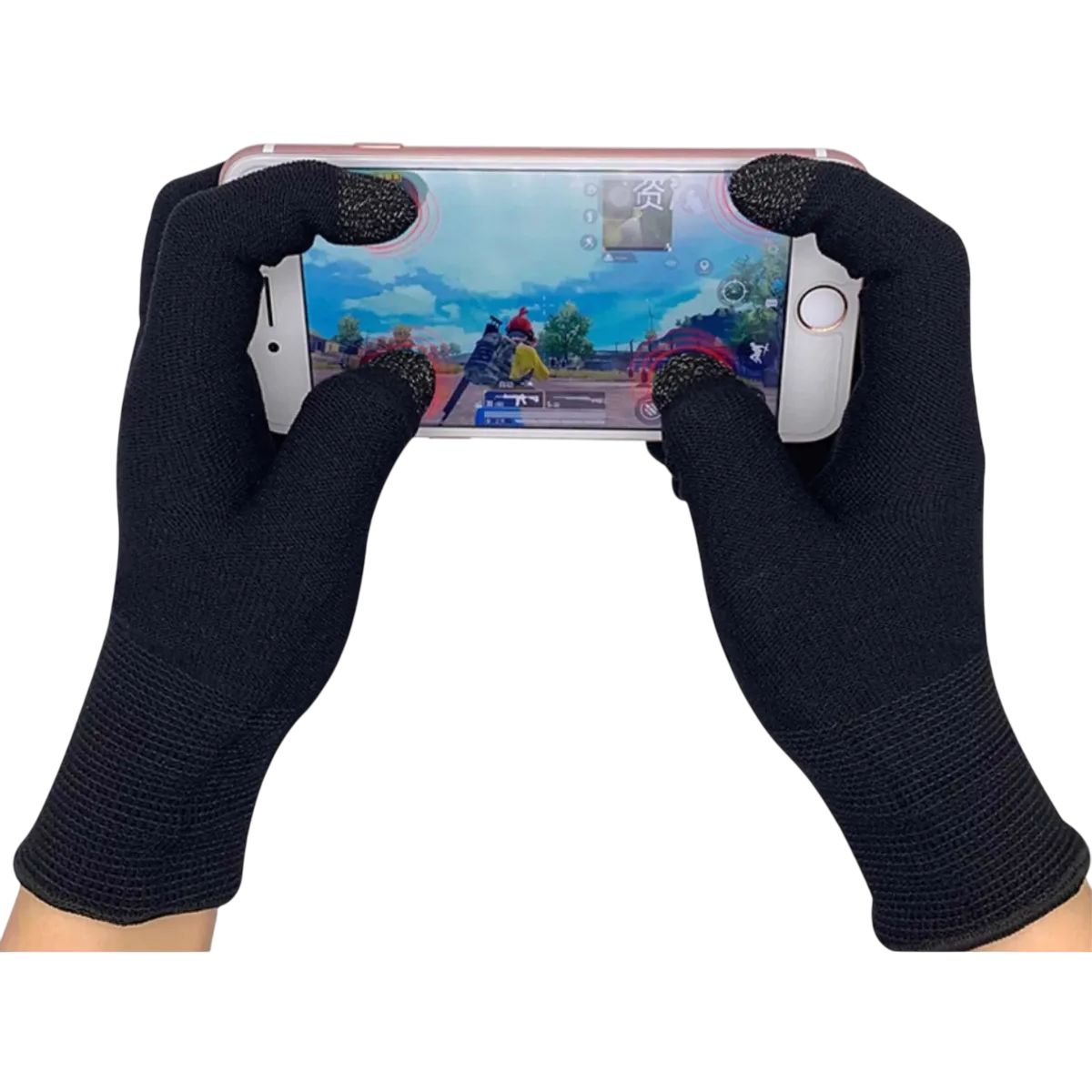 GENERICO - Guantes Gatillos Joystick Gamer Ajustable + Dedales Tactil