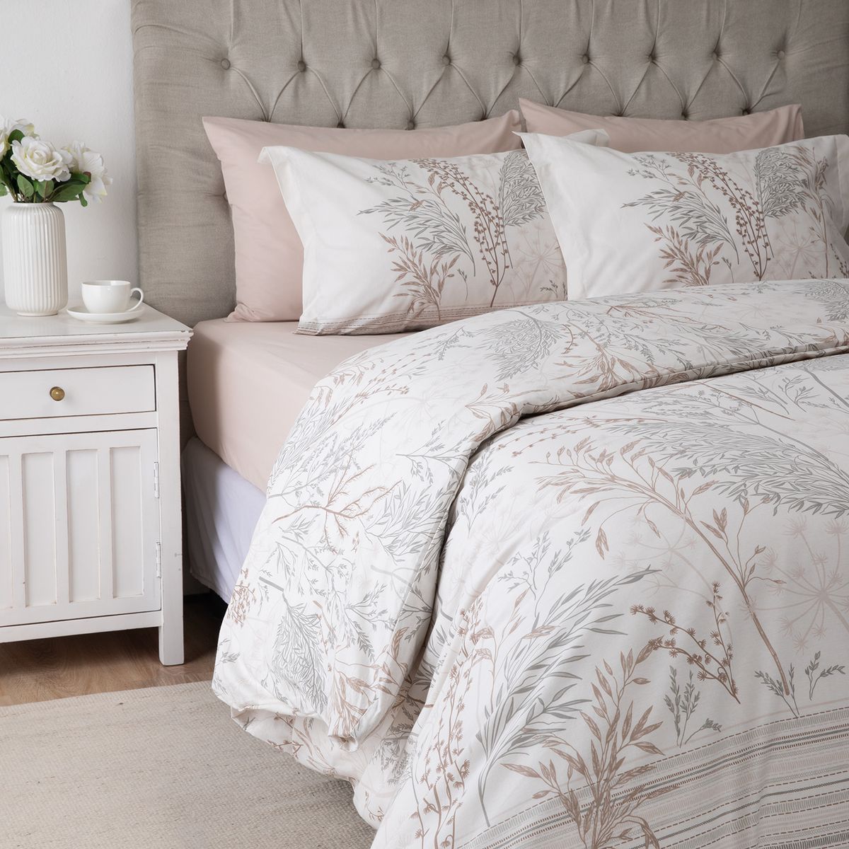 GENERICO - Set con funda de plumón 100% algodón Betina