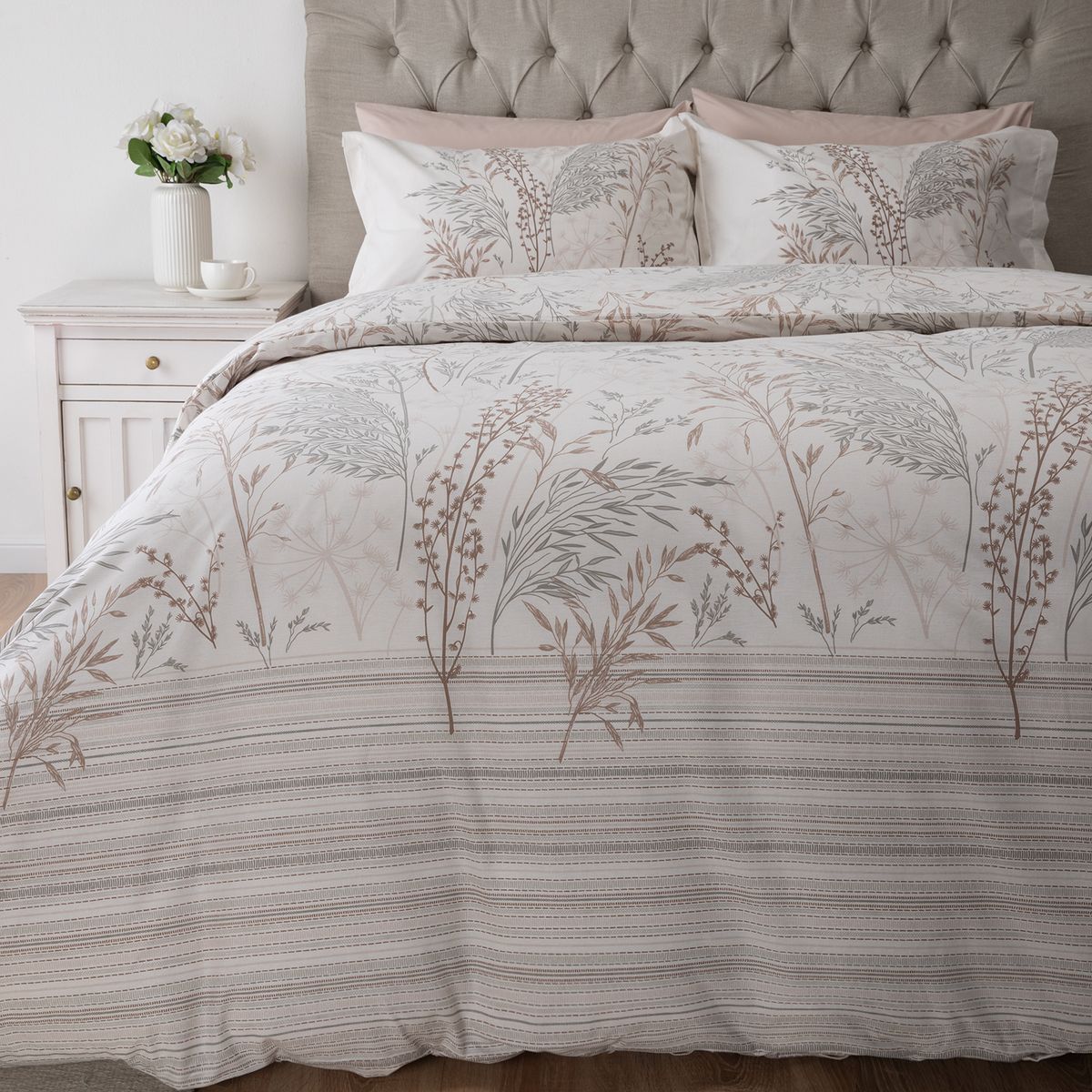 GENERICO - Set con funda de plumón 100% algodón Betina