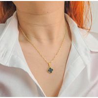 Conjunto Cadena singapur y Colgante en Oro Laminado 18k