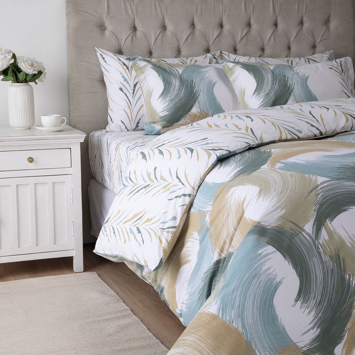 GENERICO - Set con funda de plumón 100% algodón Estiva