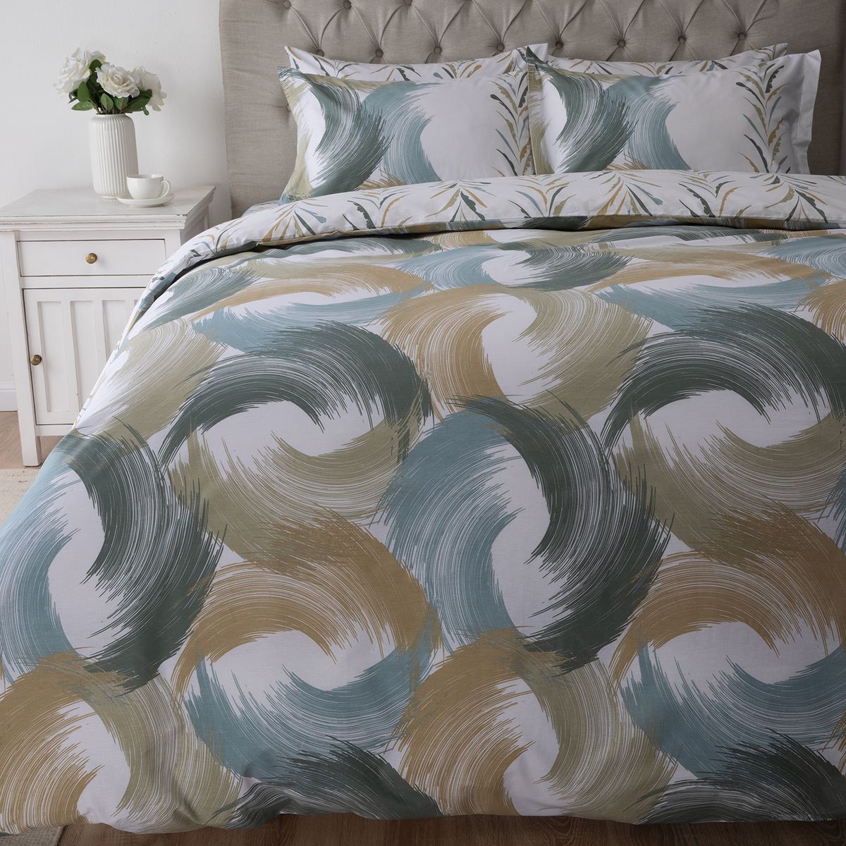 GENERICO - Set con funda de plumón 100% algodón Estiva