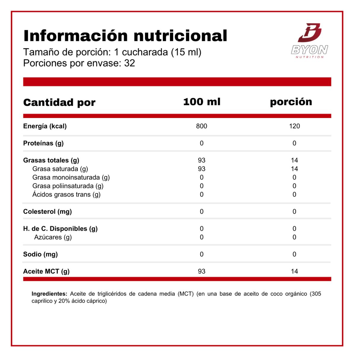 NATURE'S TRUTH - MCT Oil Líquido 14 G  473 Ml