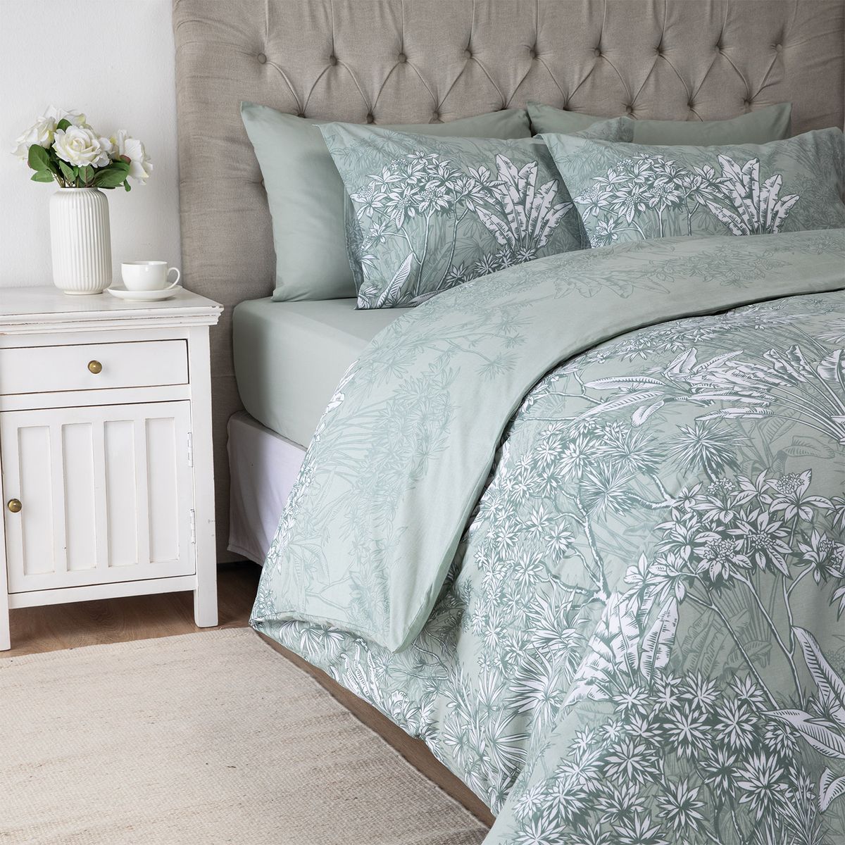 GENERICO - Set con funda de plumón 100% algodón Irma