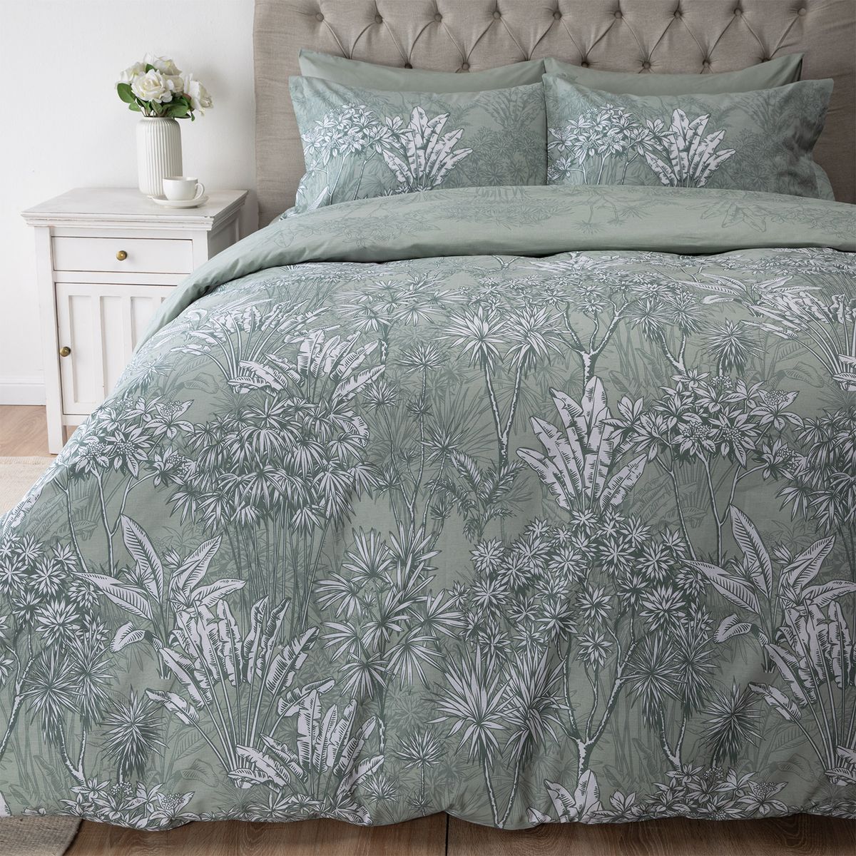 GENERICO - Set con funda de plumón 100% algodón Irma