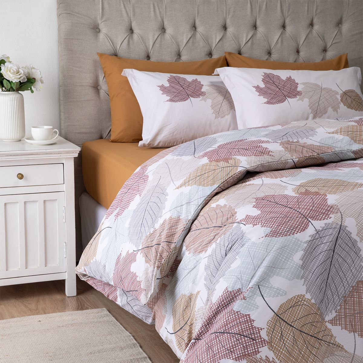 GENERICO - Set con funda de plumón 100% algodón Samba