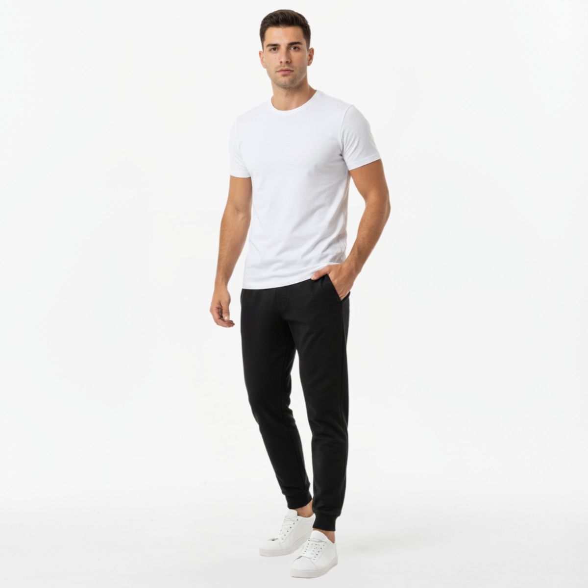 DESIGNERS - Buzo Algodón Hombre Ajustado con Puño  Jogger Deportivo Pantalón de Buzo