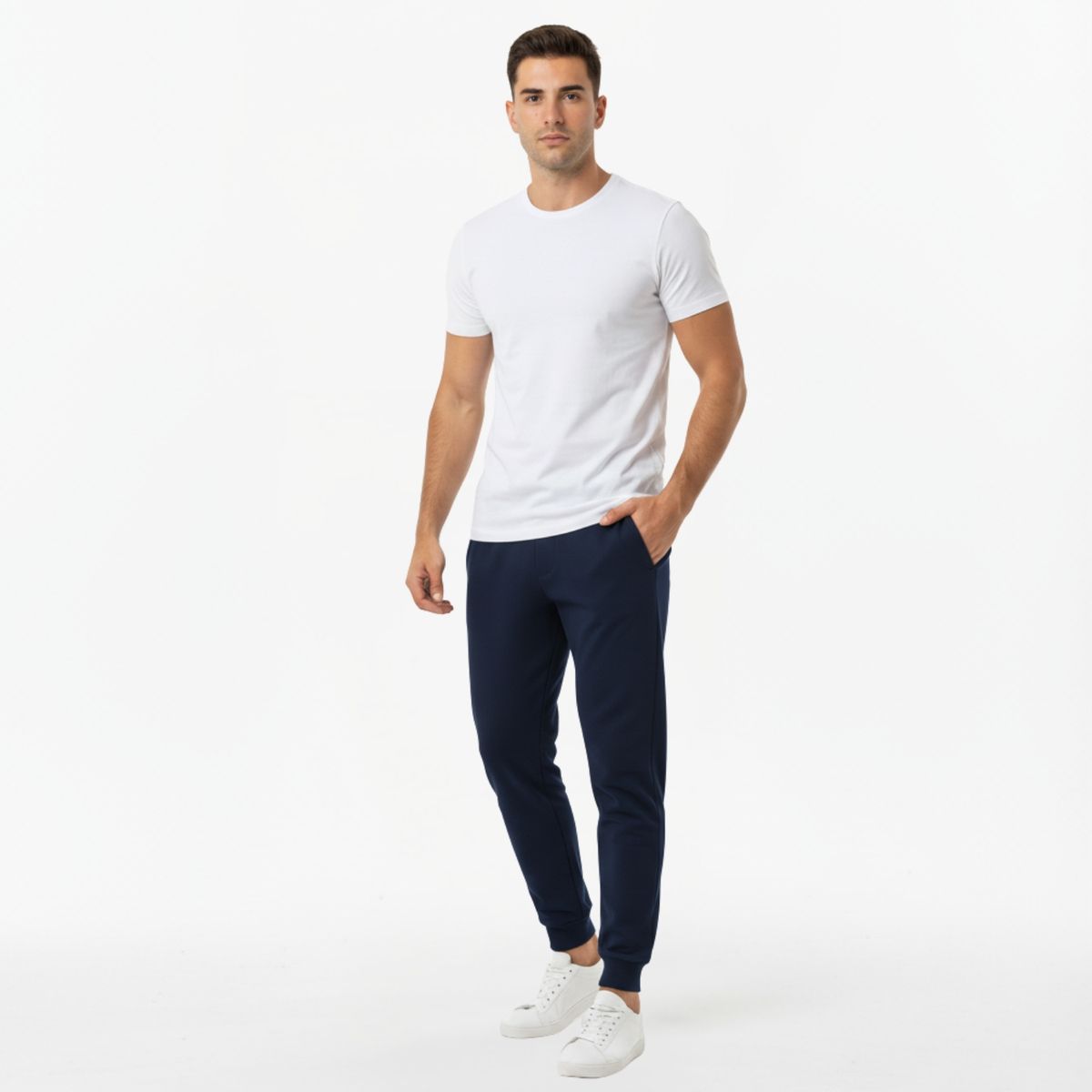 DESIGNERS - Buzo Algodón Hombre Ajustado con Puño  Jogger Deportivo Pantalón de Buzo
