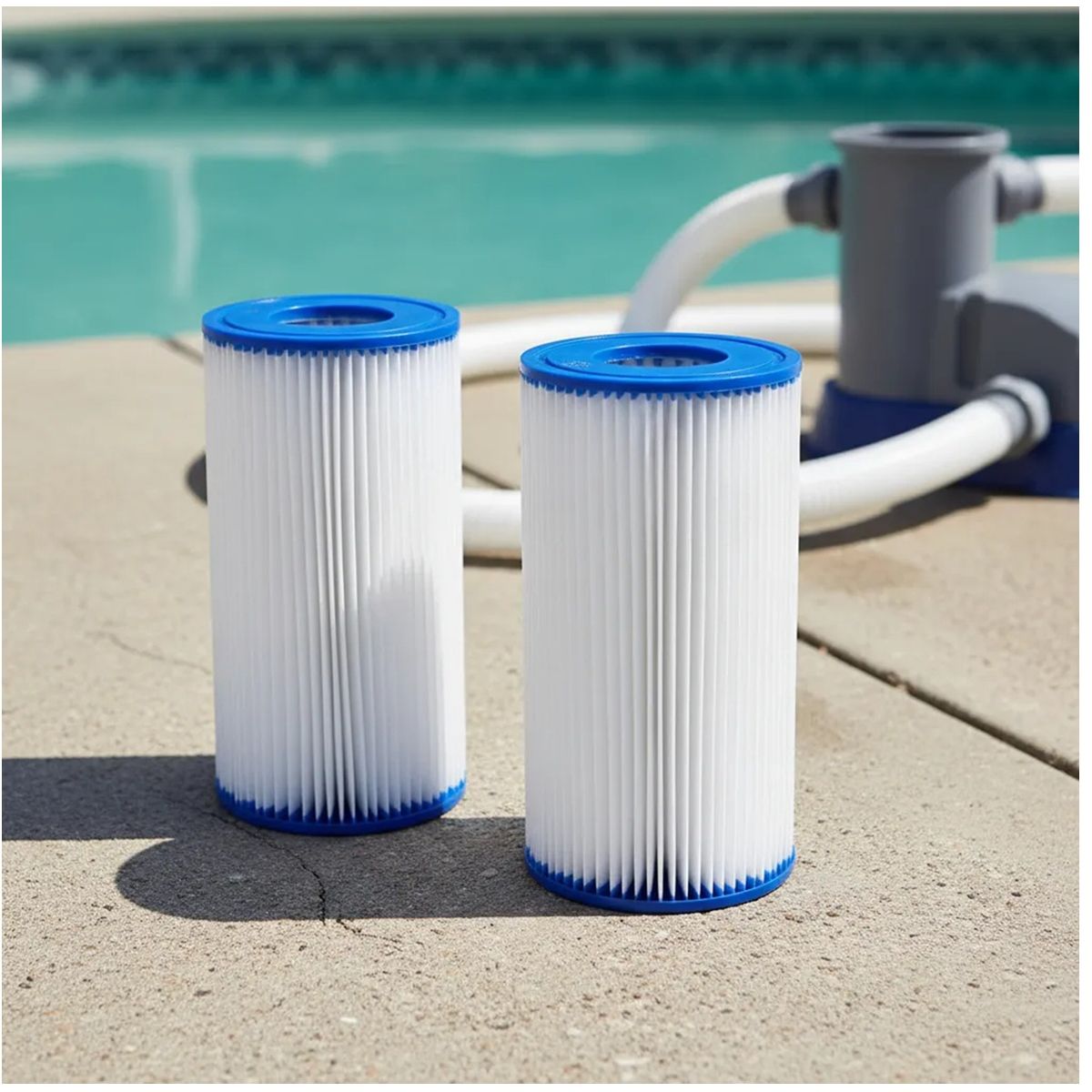BESTWAY - x2 Filtro Bomba Piscina Repuesto Cartucho Tipo Iii Ac Bestway
