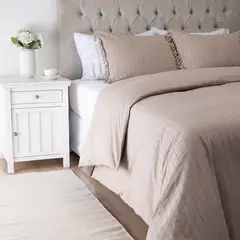 GENERICO - Funda de plumón 100% algodón Estina Beige