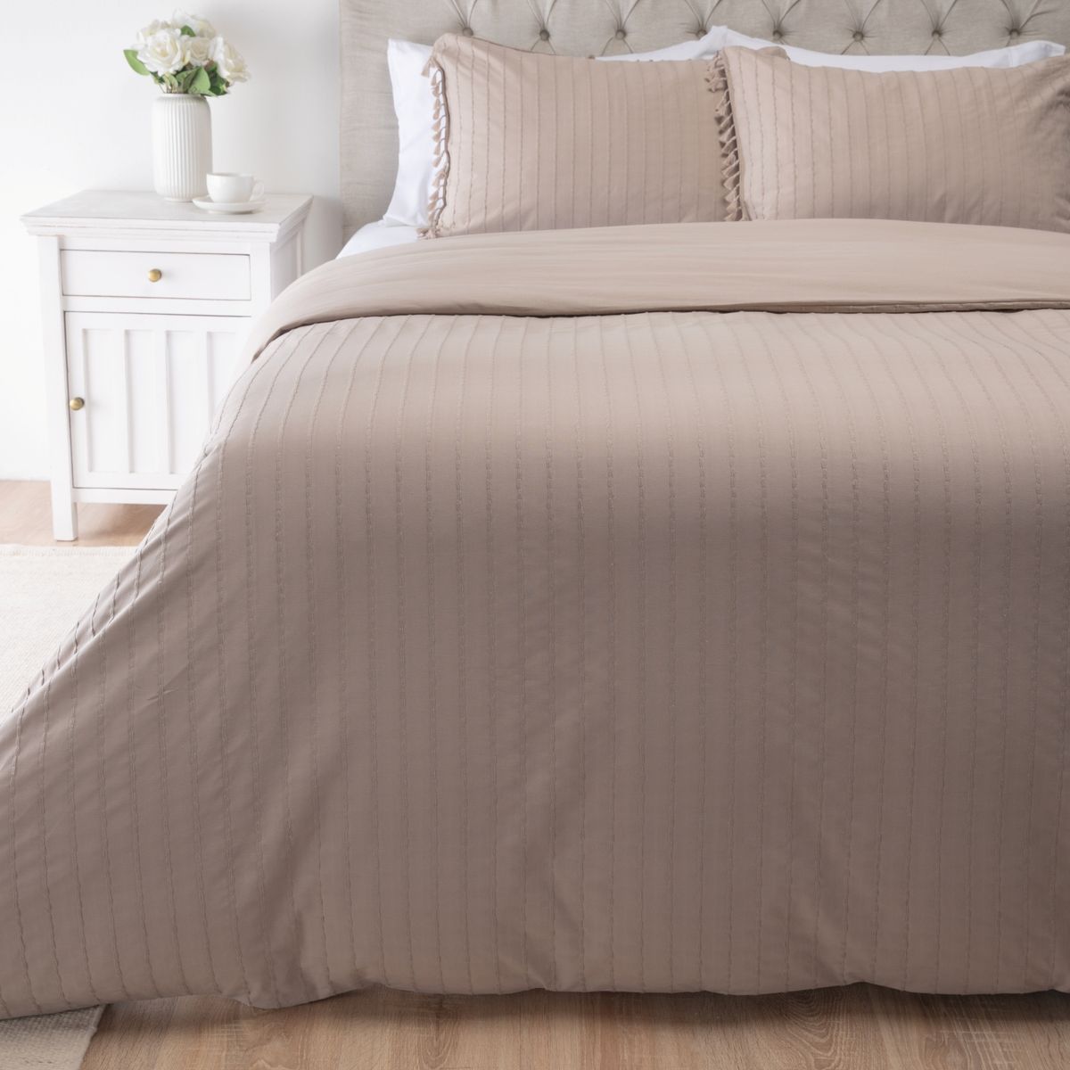 GENERICO - Funda de plumón 100% algodón Estina Beige