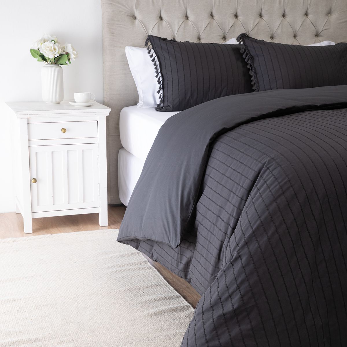 GENERICO - Funda de plumón 100% algodón Estina Antracit