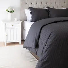 GENERICO - Funda de plumón 100% algodón Estina Antracit