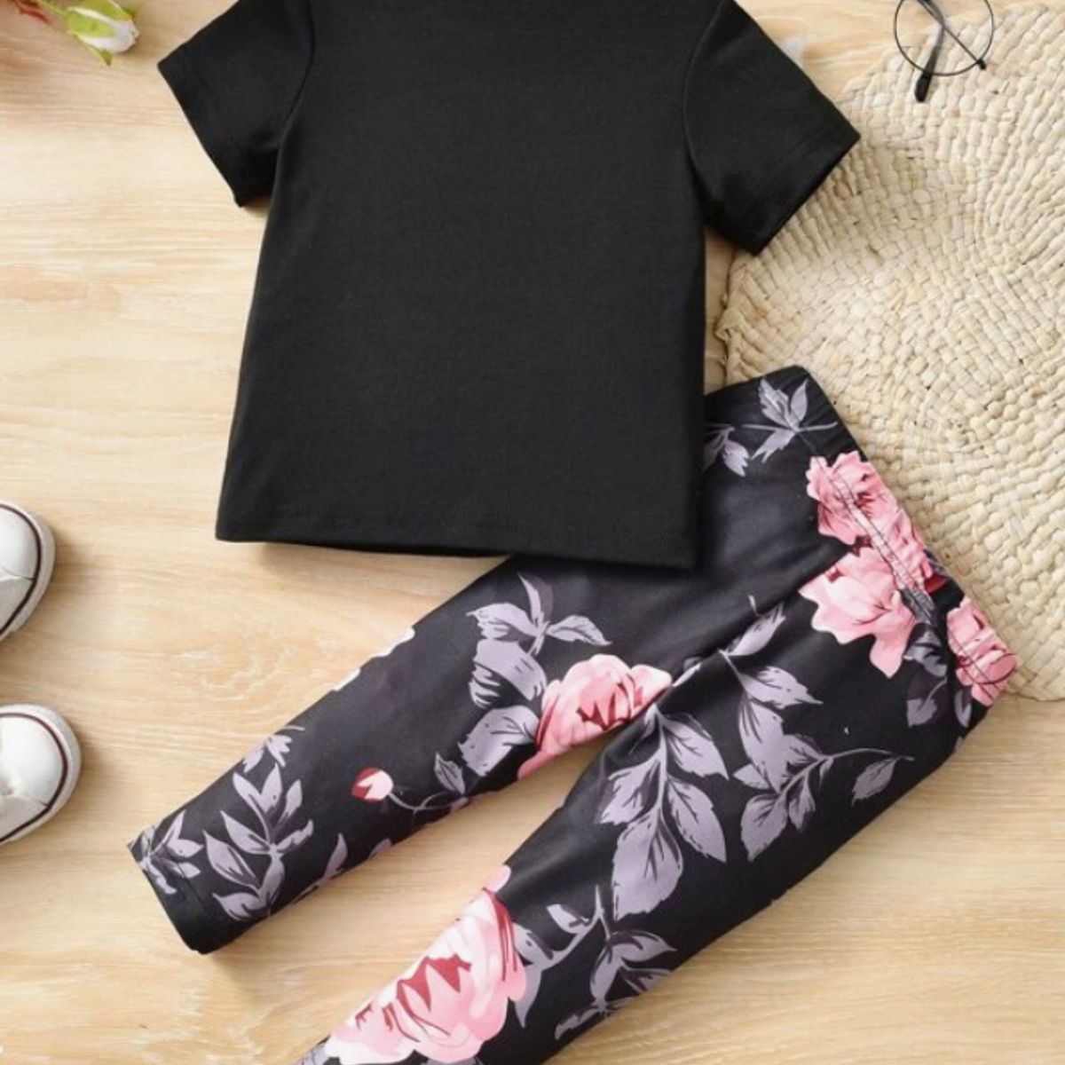 KIRAMA CLOTHING STORE - Set “Little Princess” de camiseta floral y leggings para chicas