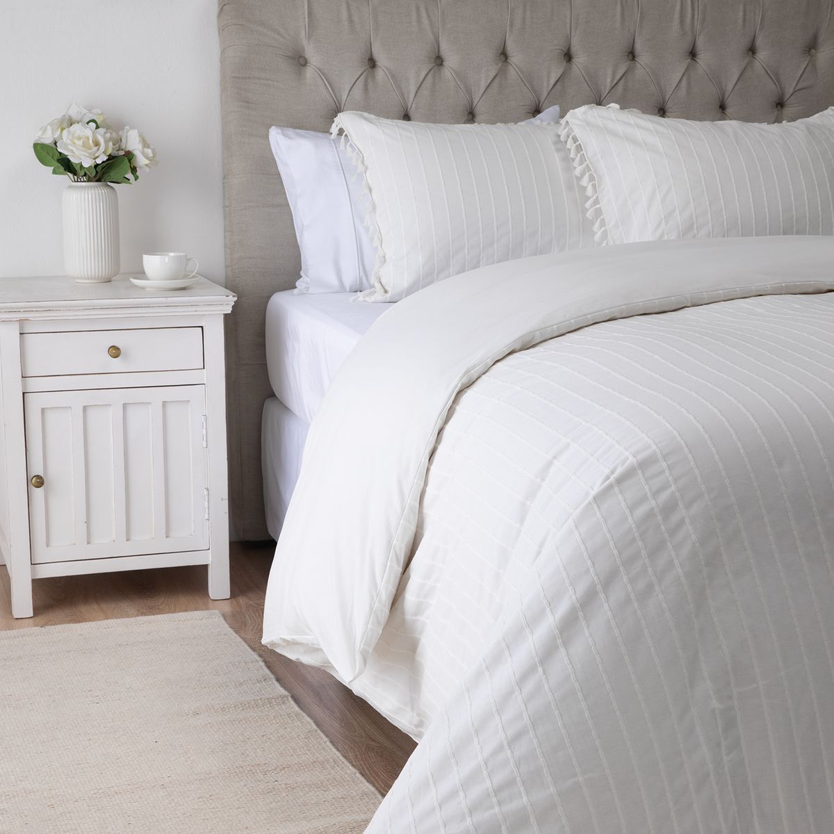 GENERICO - Funda de plumón 100% algodón Estina Ecru