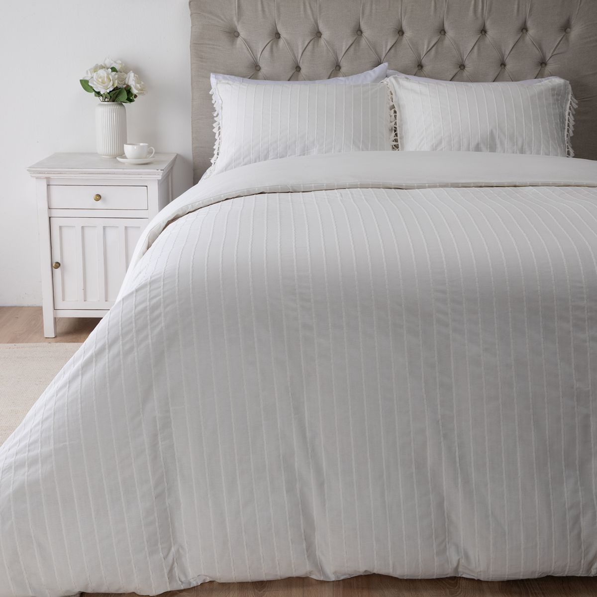 GENERICO - Funda de plumón 100% algodón Estina Ecru