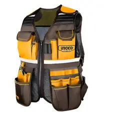 INGCO - Chaleco Porta Herramientas 17 Bolsillos Ajustable
