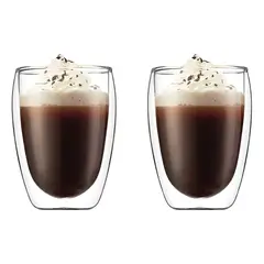 GENERICO - Pack 2 Vasos Vidrio Transparente Moderno 300ml