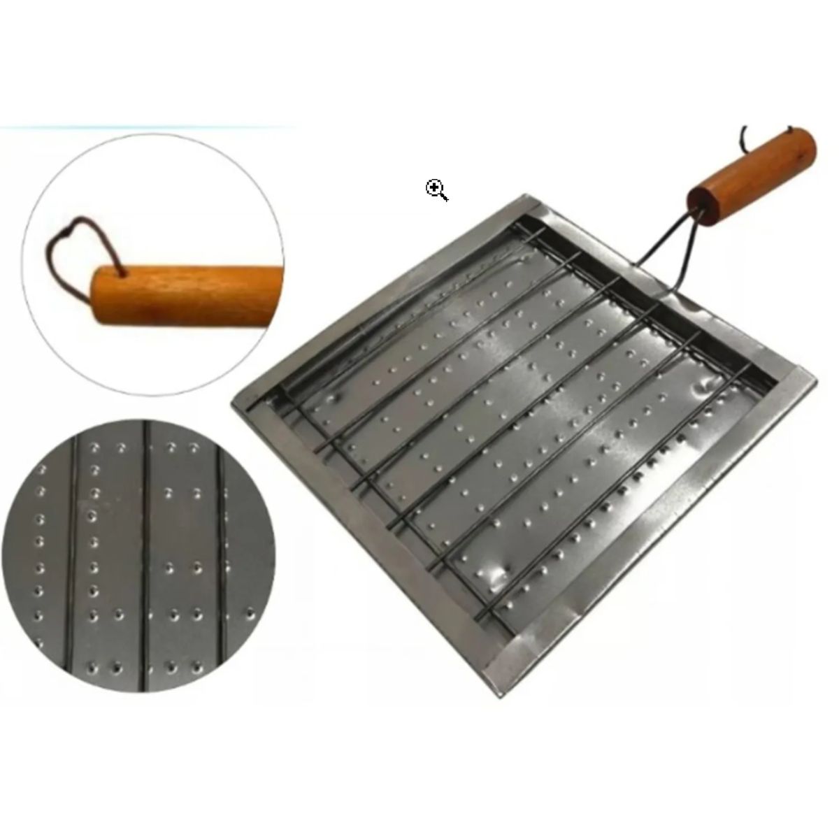 GENERICO - Tostador Parrilla Manual Arepa De Cocina Inoxidable