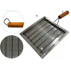 GENERICO - Tostador Parrilla Manual Arepa De Cocina Inoxidable