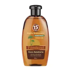 FAMILAND - Bronceador Aceite FPS15 Coco Zanahoria 210 ml