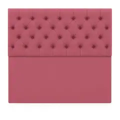GENERICO - Respaldo De Cama 1.5 Plazas Capitoné Rosado Lino