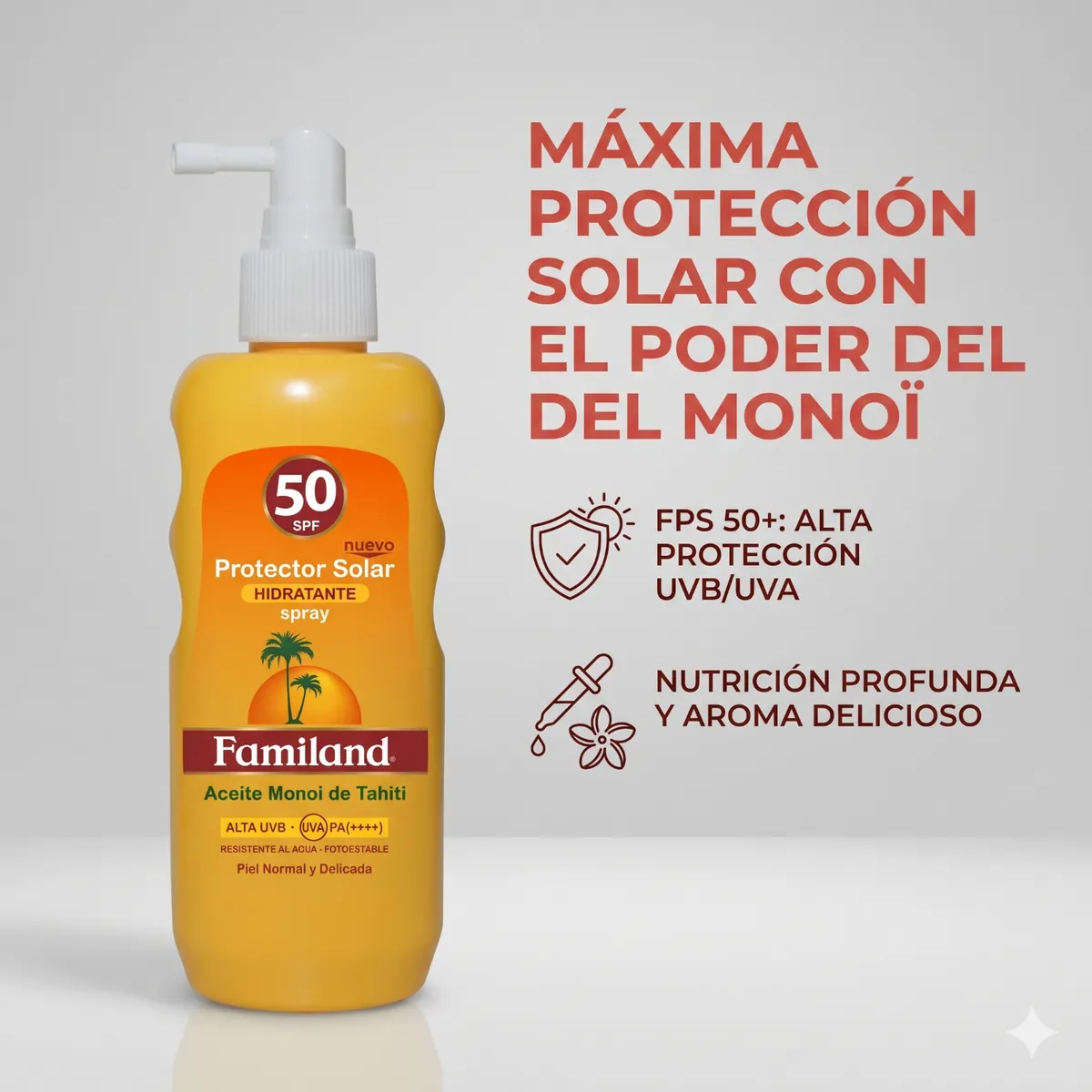 FAMILAND - Bloqueador Solar Familand Monoi FPS50 Spray 190ml