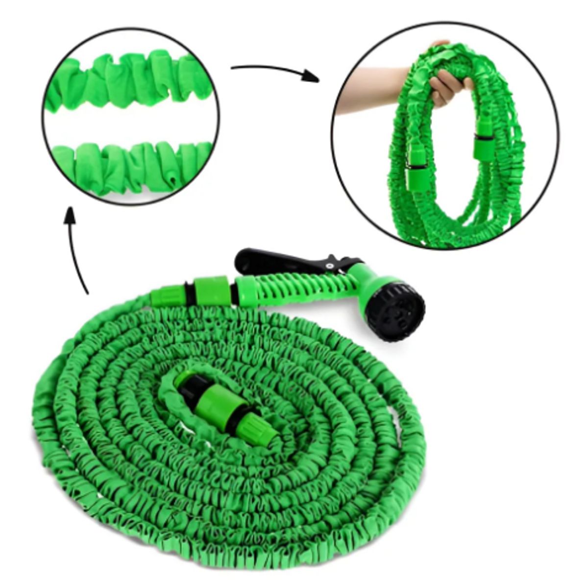 GENERICO - Manguera Retráctil Expandible Jardín Magic Hose 30 Metros Color Verde lima
