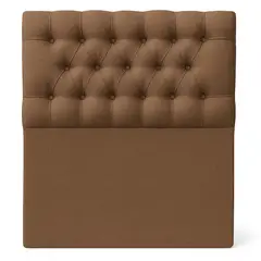 GENERICO - Respaldo De Cama 1.5 Plazas Cafe En Lino