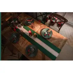 GENERICO - MANTEL CAMINO DE MESA VERDE RECTANGULAR 180X30CM