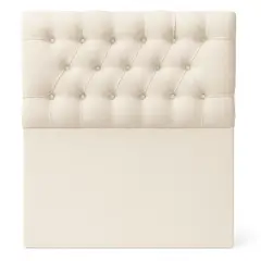GENERICO - Respaldo De Cama 1.5 Plazas Crudo Capitone Lino