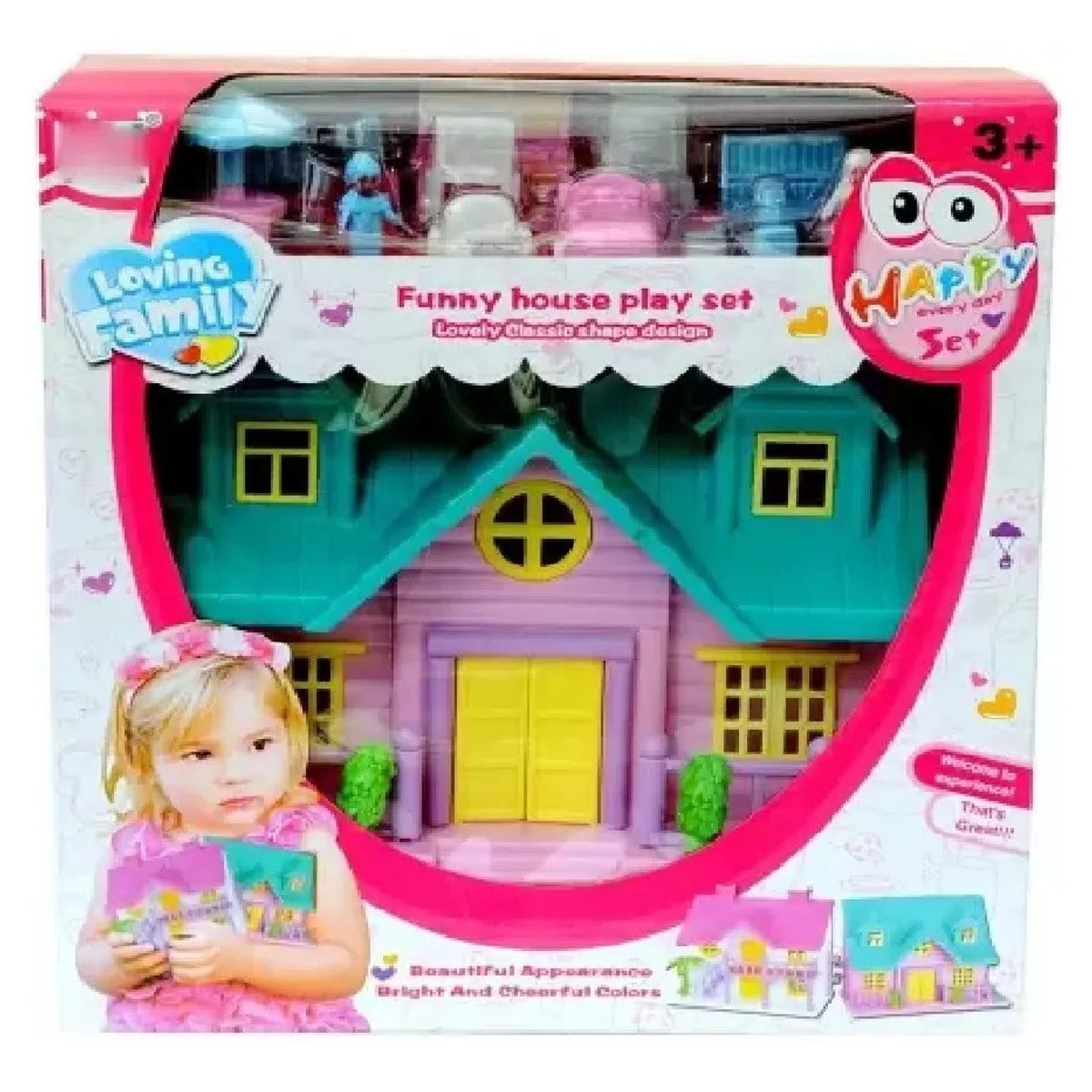 GENERICO - Casa De Muñecas Familia Con Accesorios  Set Completo Infantil