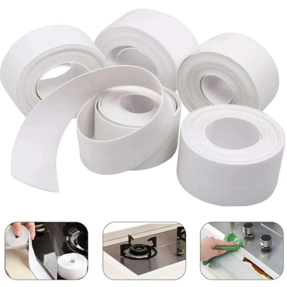 GENERICO - Tira Sellado Baño Impermeable Ducha Calafateo Cinta Adhesiva