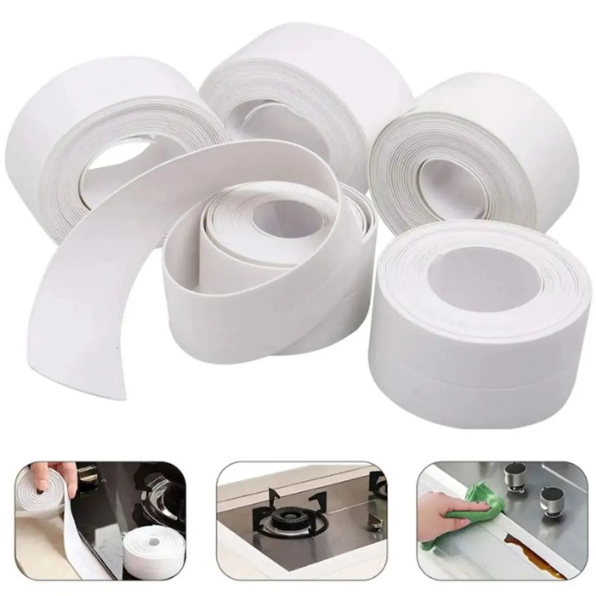 GENERICO - Tira Sellado Baño Impermeable Ducha Calafateo Cinta Adhesiva