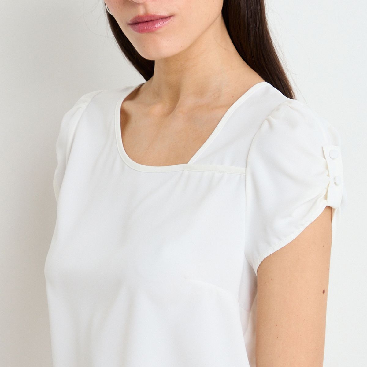 IO - Blusa Lisa Mujer Crudo Io