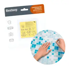 BESTWAY - Kit De Parches De Reparación Bajo Agua Para Piscina Adhesivo